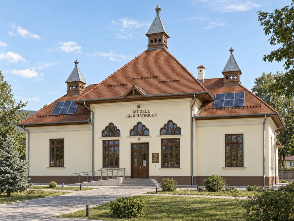 Hațeg Country Museum renovation — Proposed renovation — main facade and entrance