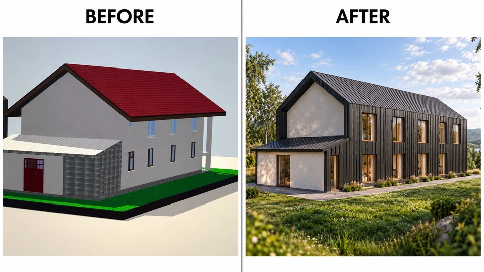 Pensiune în Olt — remodelare — propunere · 2