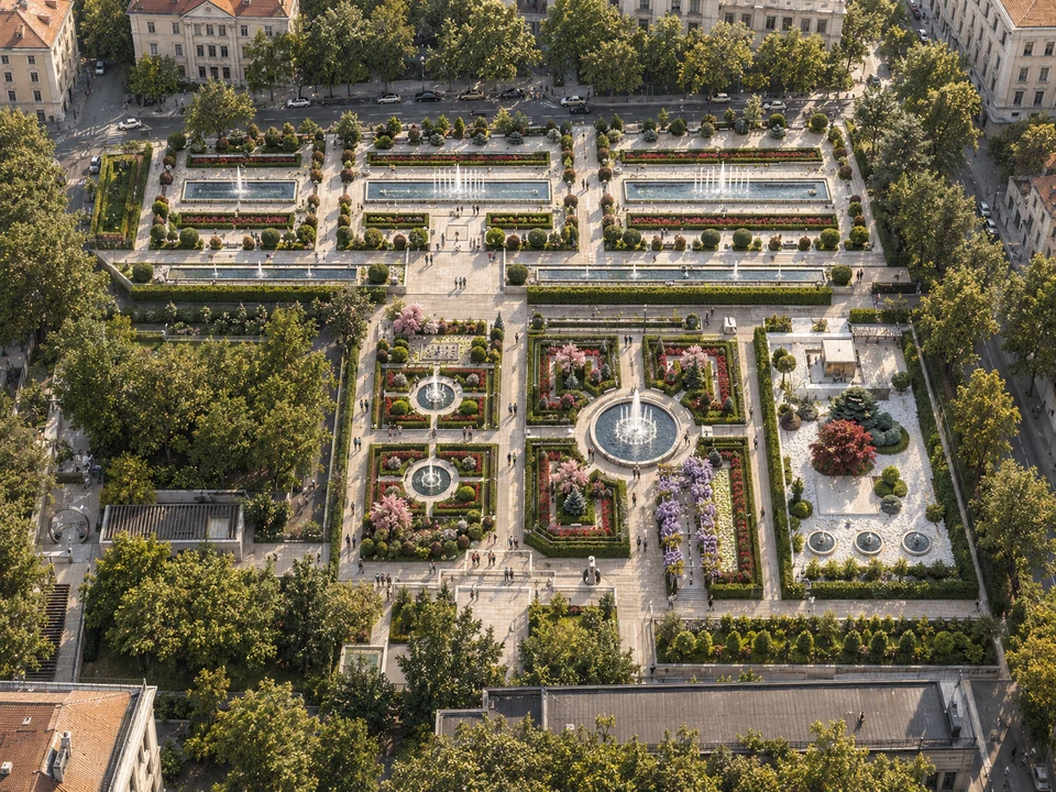Parc în Mehedinți — Parcul din Mehedinți, organizare de ansamblu · randare