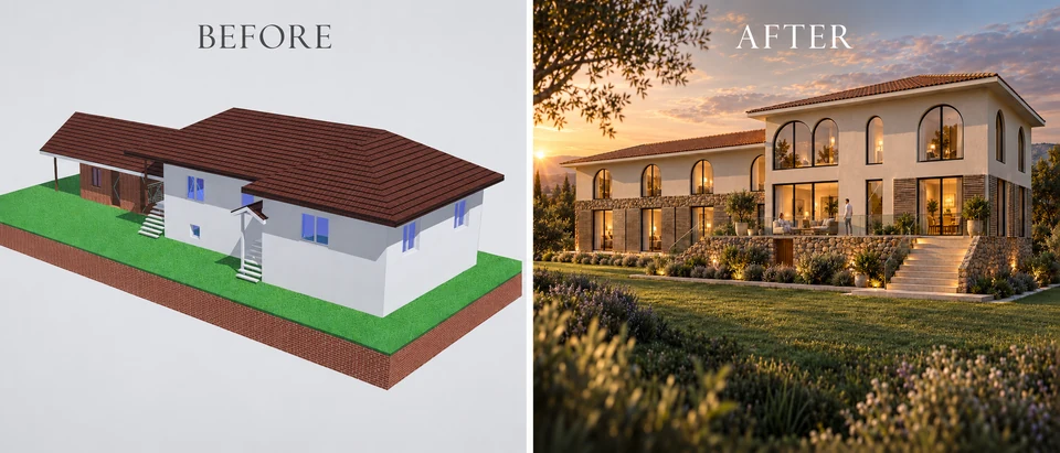 Remodelare casă cu arcade — Gorj — situația inițială și propunerea