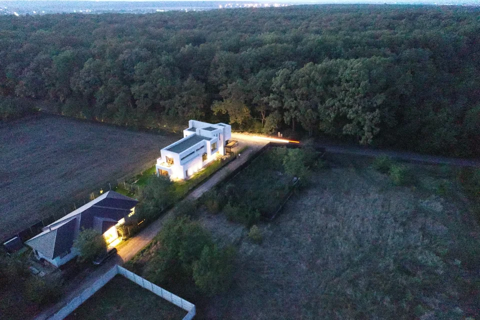 Vedere aeriană la amurg