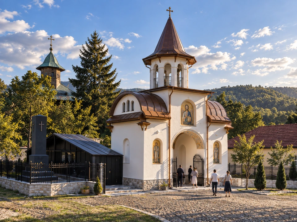 Clopotniță în Gorj — Perspectivă asupra accesului · vizualizare arhitecturală