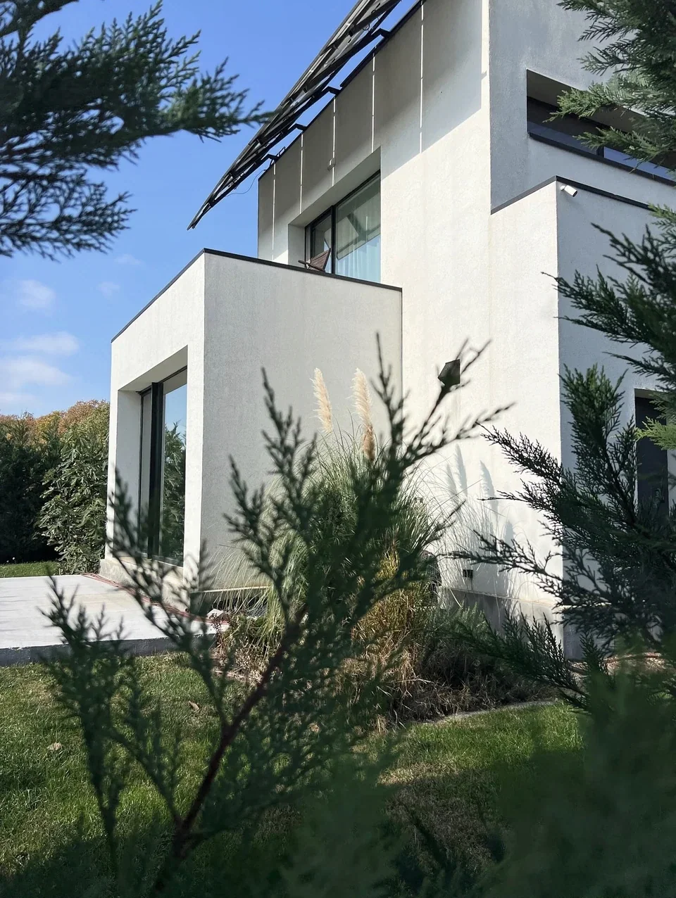 Casa M22 — Corbeanca — Fațada printre arbori