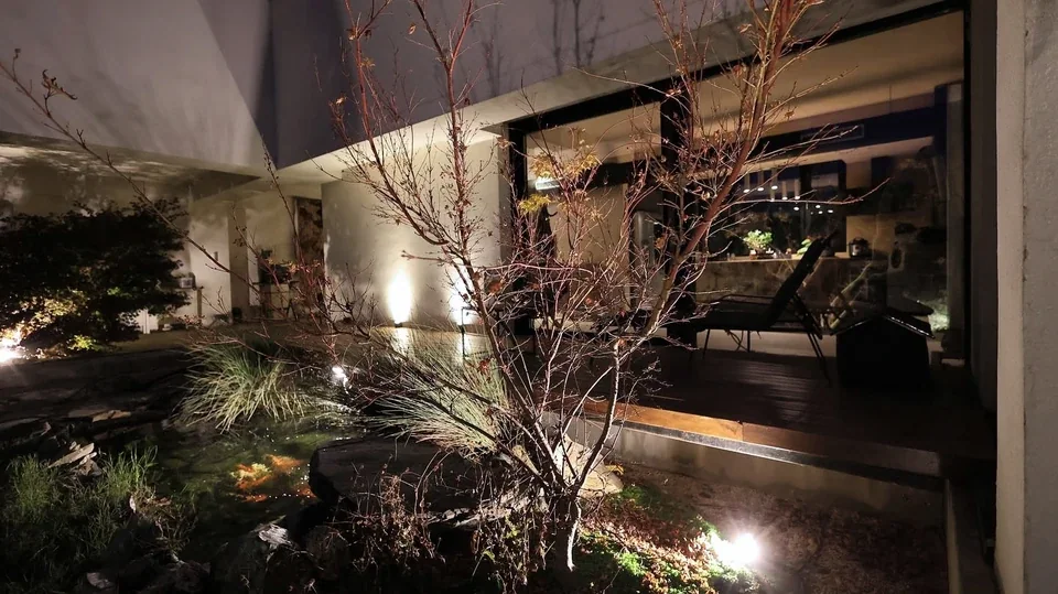 Casa M22 — Corbeanca — Apa și grădina interioară